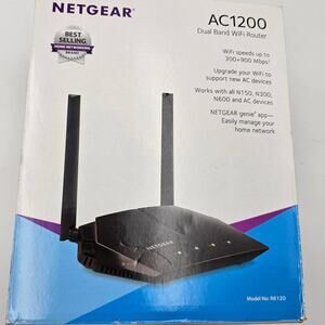 Netgear AC1200 WiFi 5 Wireless Router 1200Mbps 20 Devices R6120 Tested WORKS